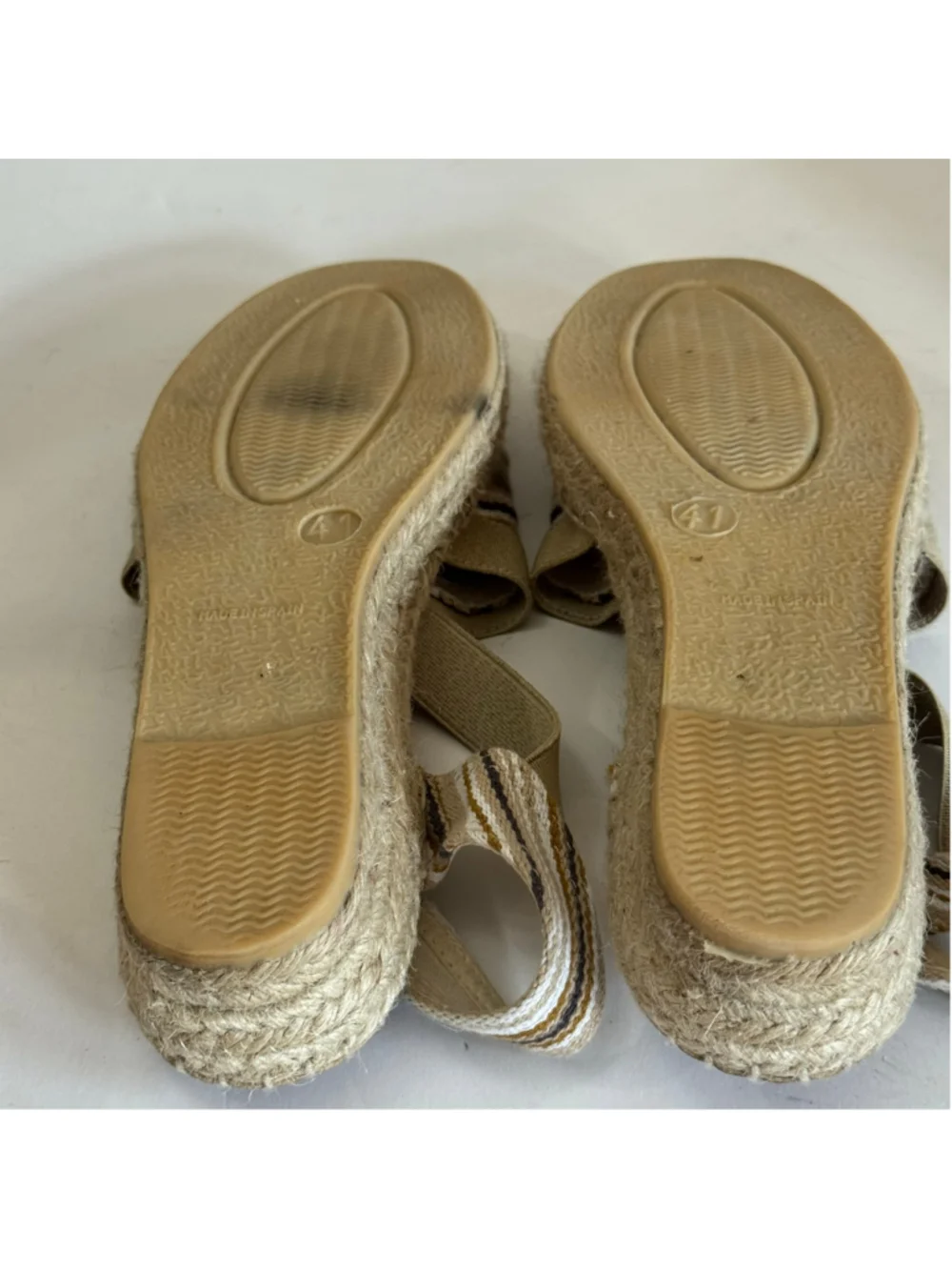 Toni Pons Striped Espadrille Slingback Sandals Size 41/US 9 Made in Spain